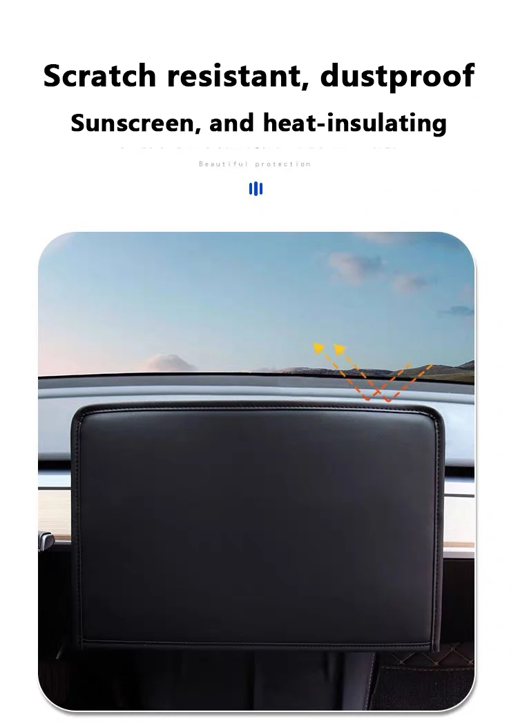 16-Zoll Mittelkonsolen-Bildschirmschutzabdeckung für Tesla Model 3 / Y / YL 2026 Anti-UV Sonnenschutz Navigationsdisplay Staubschutz – Detail 8