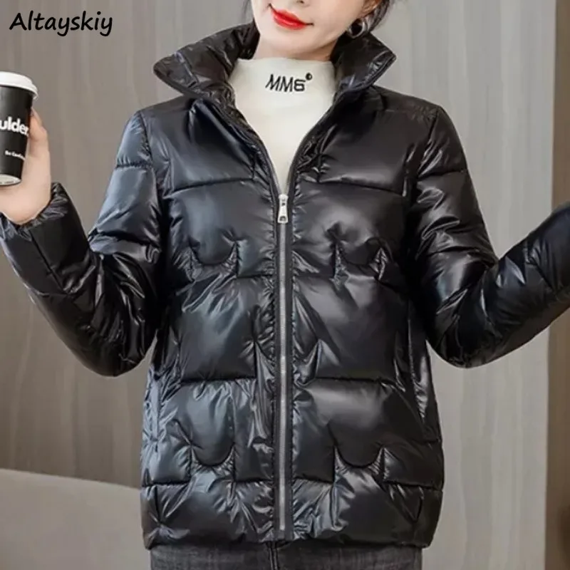 

Теплые парки для женщин, модный дизайн, молодой корейский стиль, однотонные, тонкие, с длинными рукавами, универсальные, зимние, простые, с карманами, удобные, мягкие