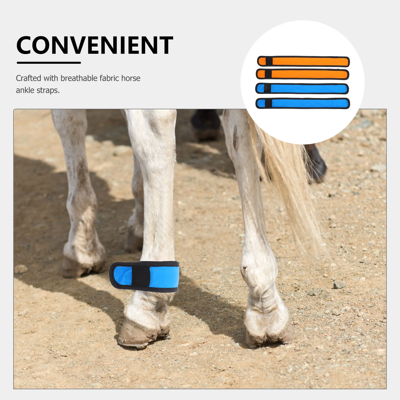 4 قطعة LED الحصان الساق التفاف الأشرطة وضوح عالية تنفس النسيج الكاحل دعم لركوب الليل قابل للغسل معدات السلامة الخيول #6