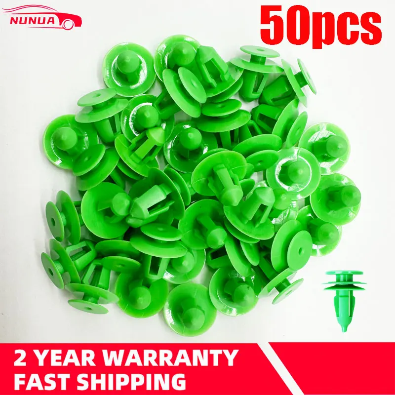 50pcs Car Door Card Trim Panel Clips Rear Tailgate Interior Green Auto Fasteners Accessories For Mercedes /Benz VITO VIANO W639