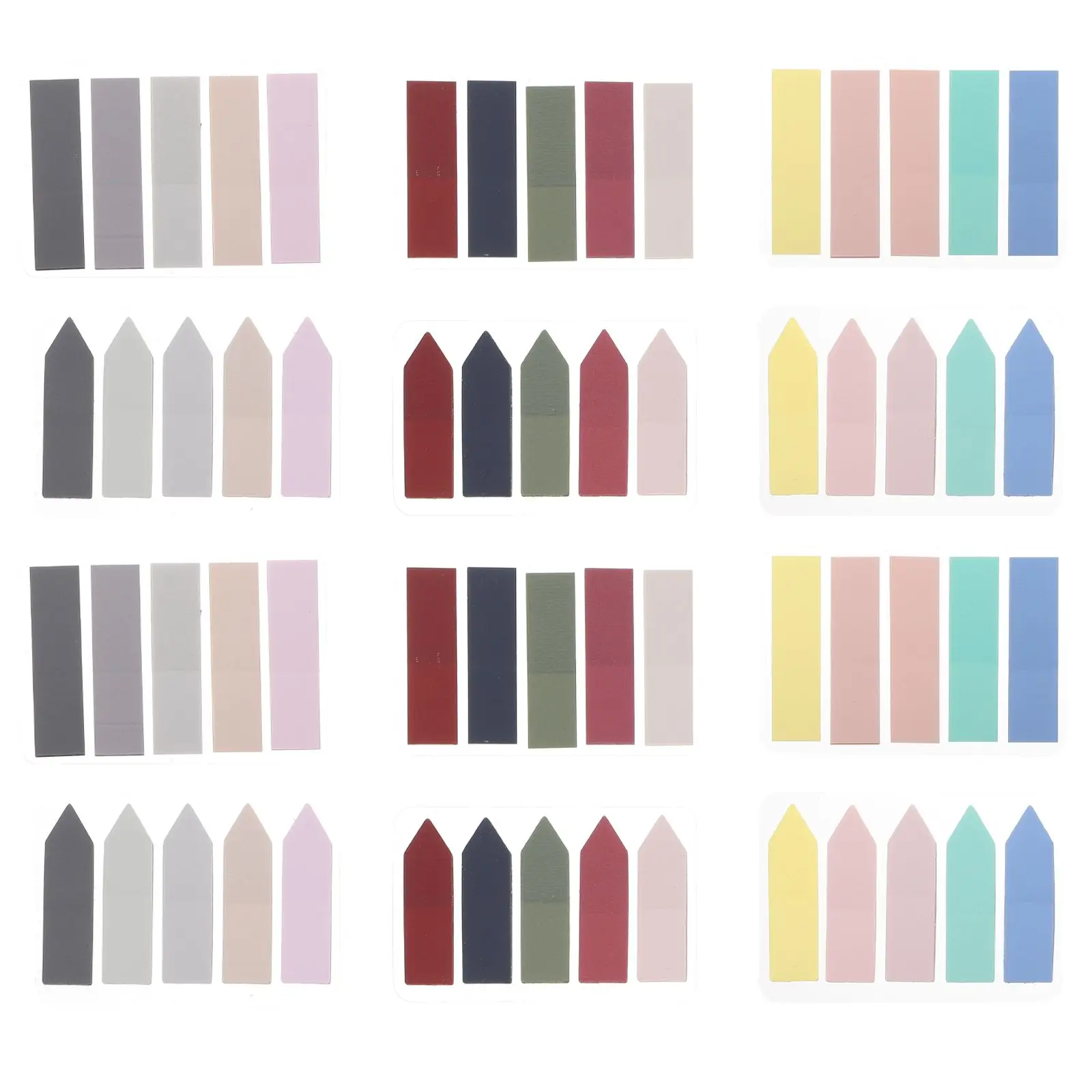 12 Pcs Adhesive Memo Pads Notepad Small Refills Stick Office Creative Neat Practical Note Stickers Applications