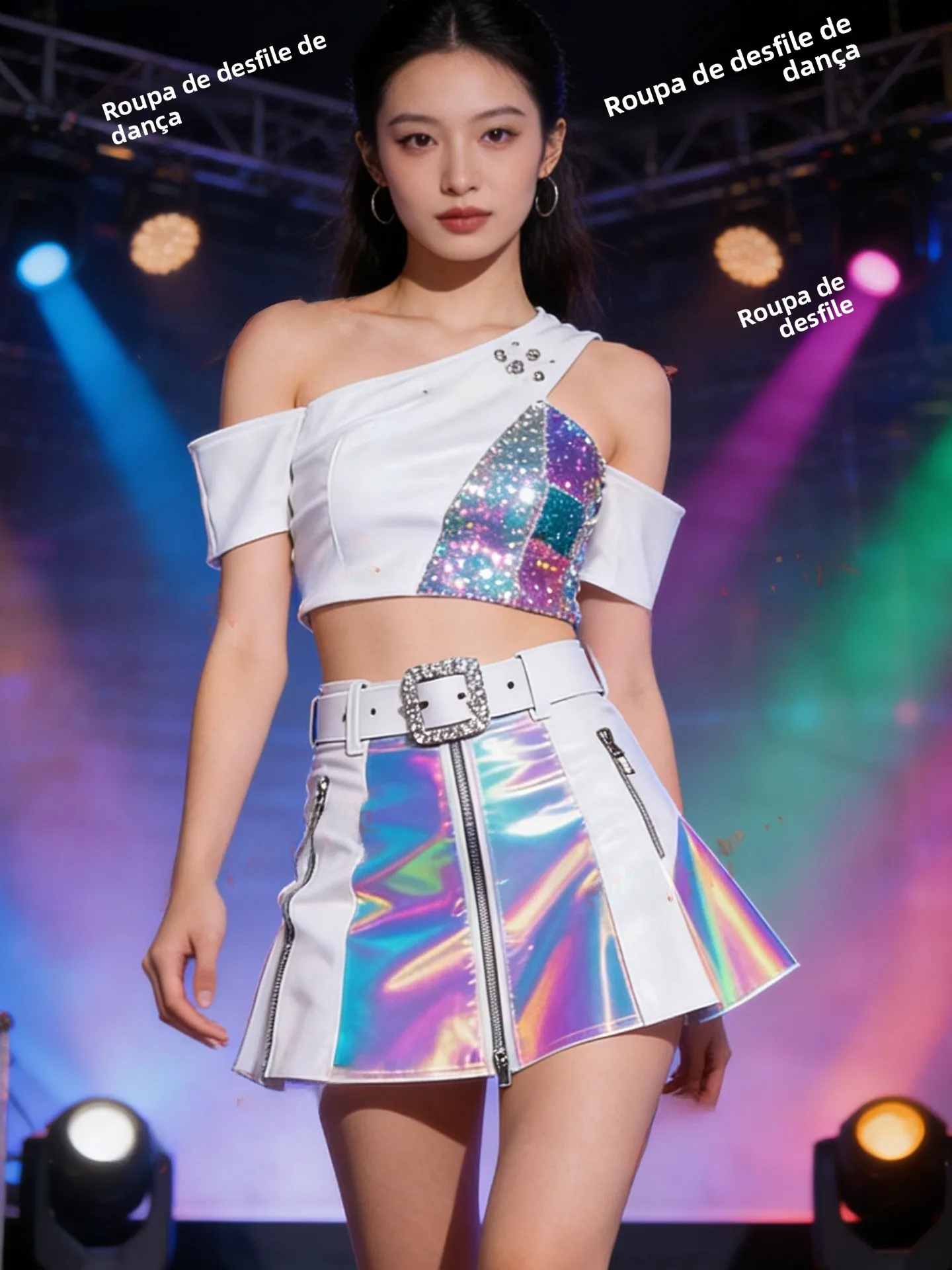 white-performance-costume-for-women's-kpop-group-celebrity-korean-dance-jazz-dance-bar-performance-suit-shoulder-design-short
