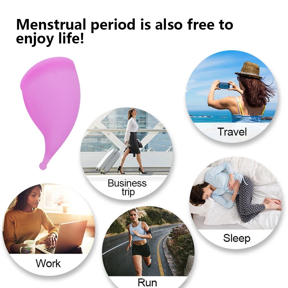 S/L Silicone Washable Menstrual Cup Medical Period Cup Sterilizer Menstrual Disc Menstruation Bowl Women ReusableMenstrual Cup