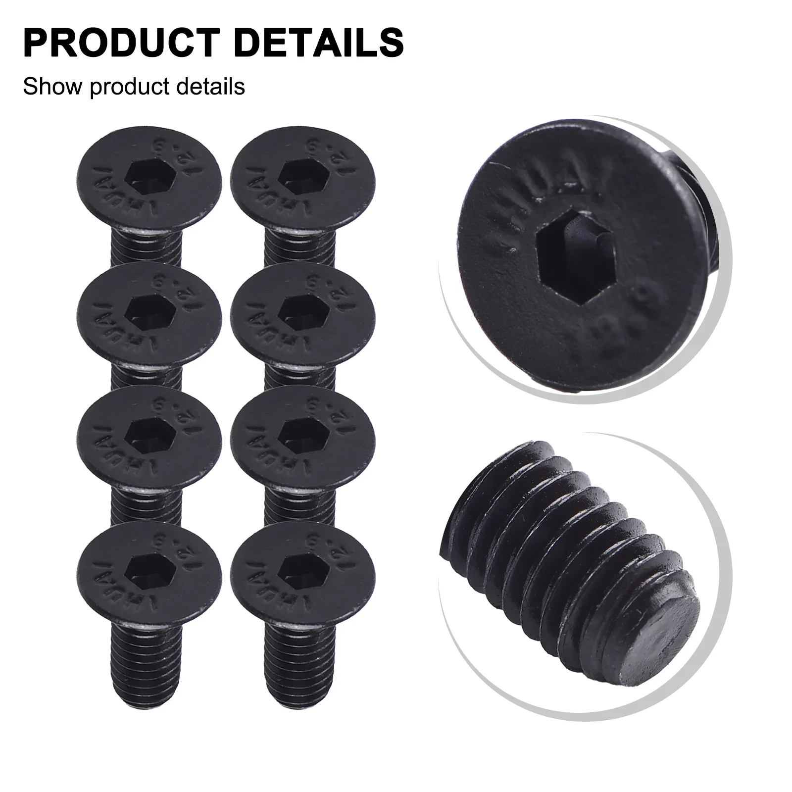 8pcs Mountain Bike Cleat Mounting Screws 10.9 High Strength Steel Bike Accessories For SPD Self-locking Pedal Locks