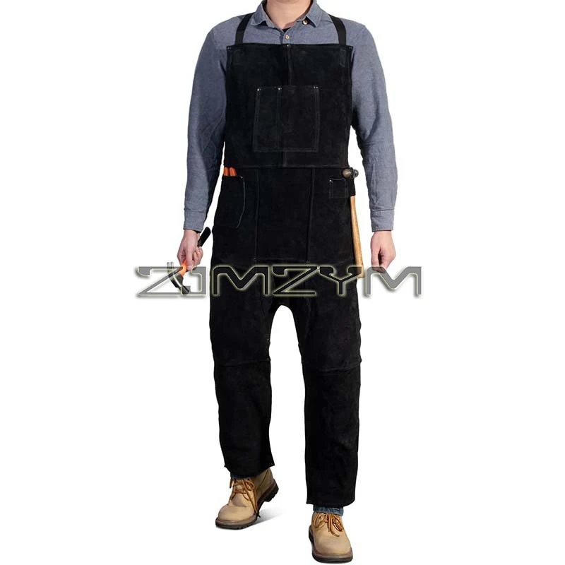 Double-face Fleece Welding Flame Retardant Clothing Wear-resistant Heat Insulation Fire-proof Welding Workwear  Jumpsuit，용접 자켓