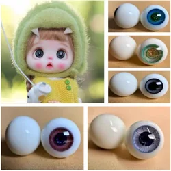 10mm Polymer Clay Doll Colour Glass Eyes Can Turned Simulate Eye Bead DIY Ultra Light Clay Ob11 Doll Bjd Head Model Accessories