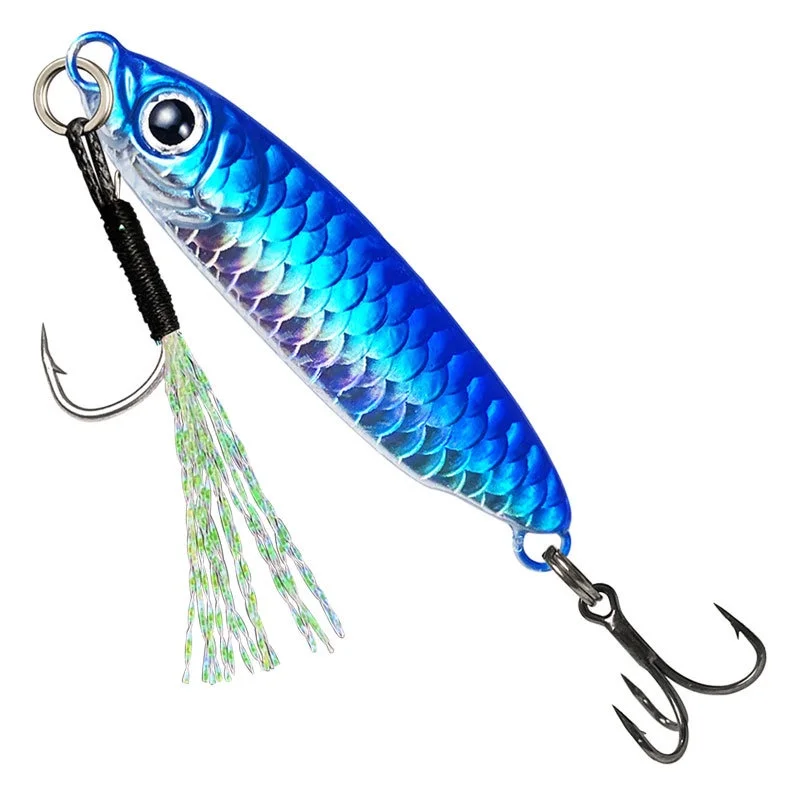 Angeln Jigging Haken Spinner Köder 7g/10g/15g/20g/25g Laser metall Jig Umpan Casting Löffel Angeln Locken