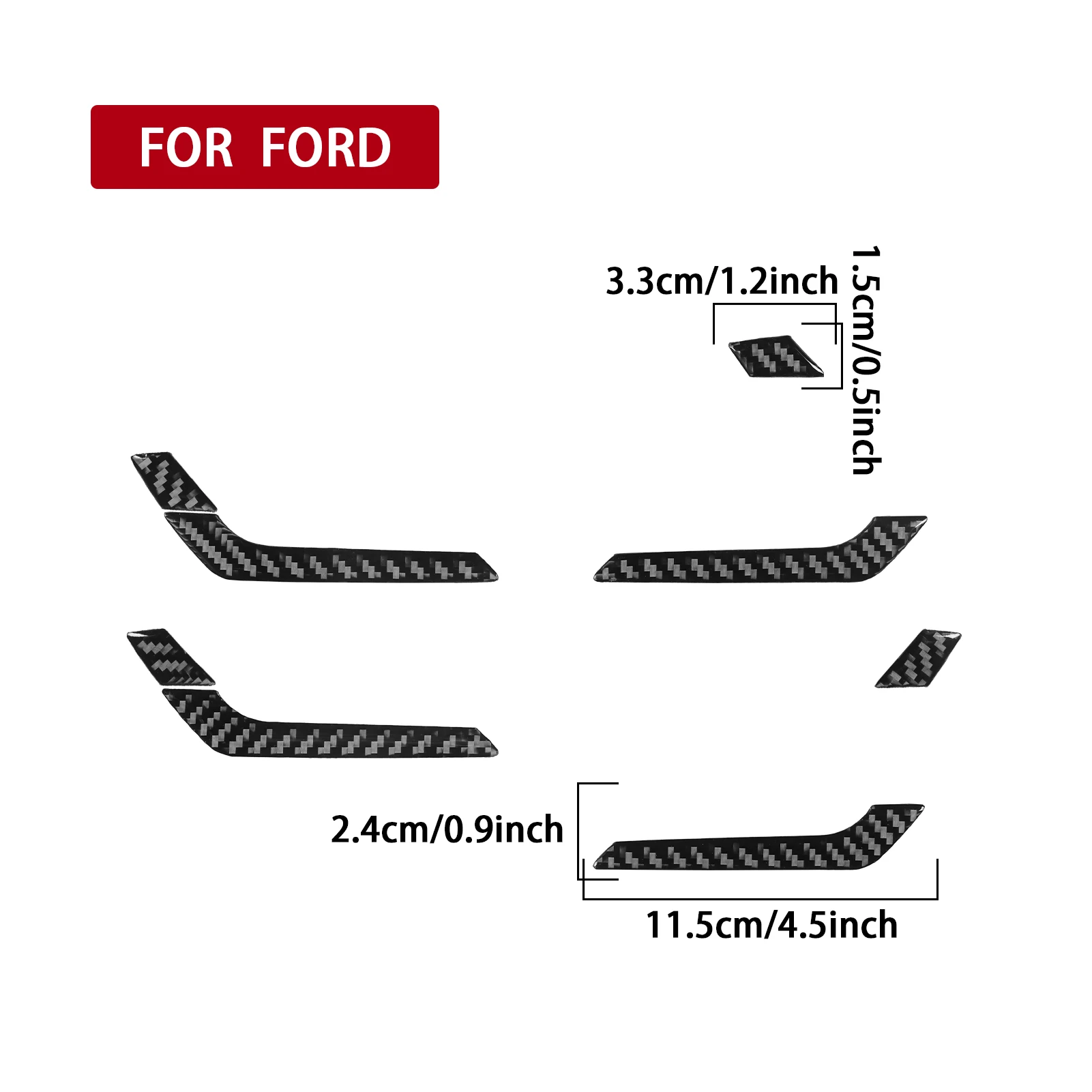 For Ford Maverick 2022—2024 Carbon Fiber Door Inner Handle Puller Panel Car Interior Accessories Cover Trim Sticker Modification