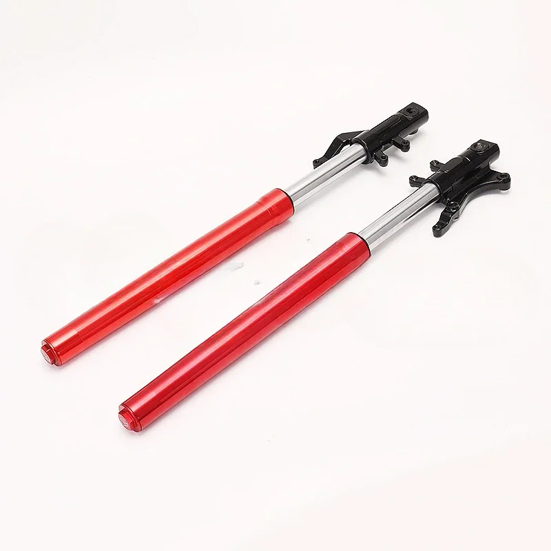 Inverted front shock absorber for electric motorcycle