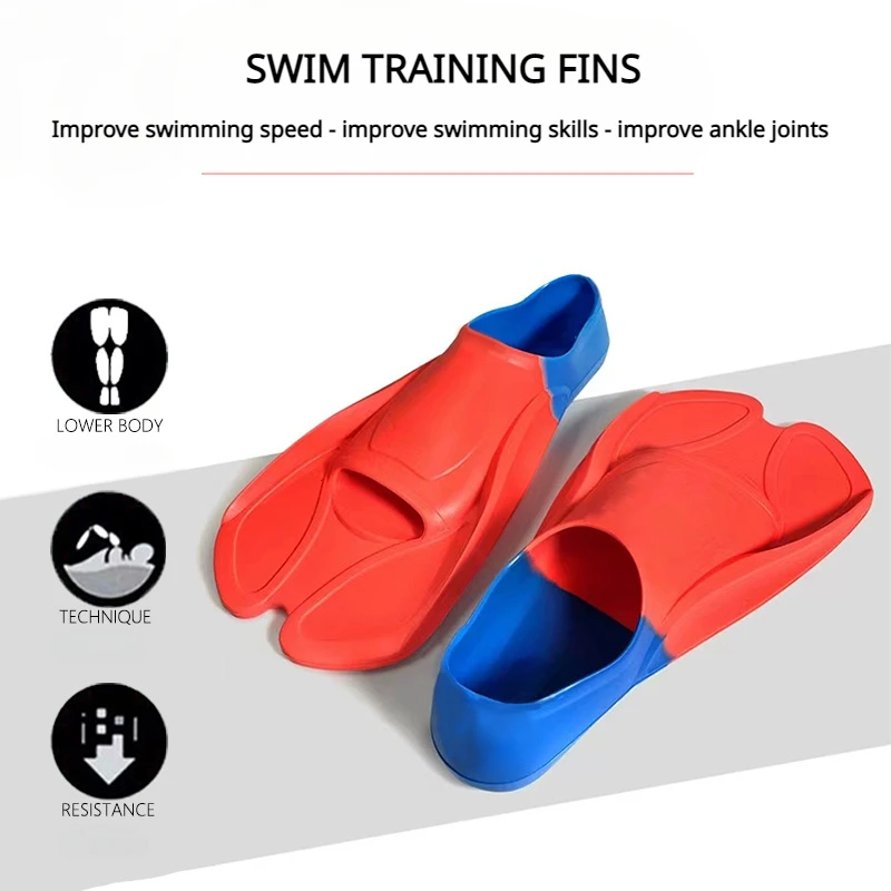 Adult Professional Flipper Diving Snorkeling Flipper Frog Shoes for Children Training Swimming Equipment Free Diving Short Fins