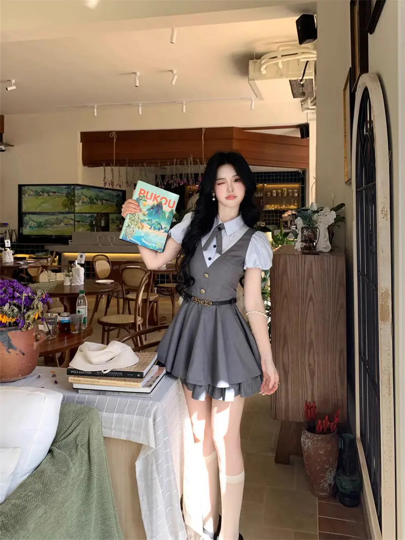 اليابانية Kawaii لوليتا نمط القوس فستان المرأة الرجعية الحلو الدانتيل قبالة الكتف قميص القوطية خمر Y2k فستان قصير فتاة ثقافة فرعية