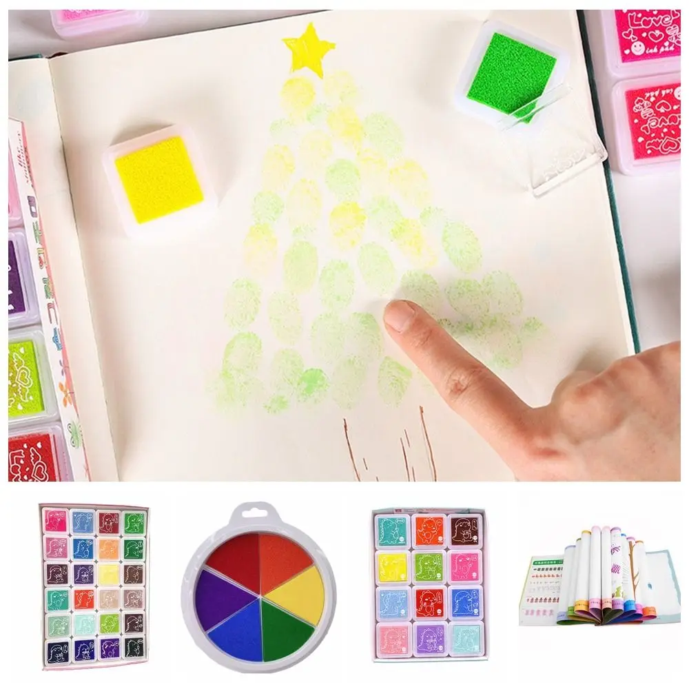 6/12/24 Color Finger Paint Set Drawing Coloring Books Drawing Toys Finger Painting Ink Pad Handmade Drawing Toys Education