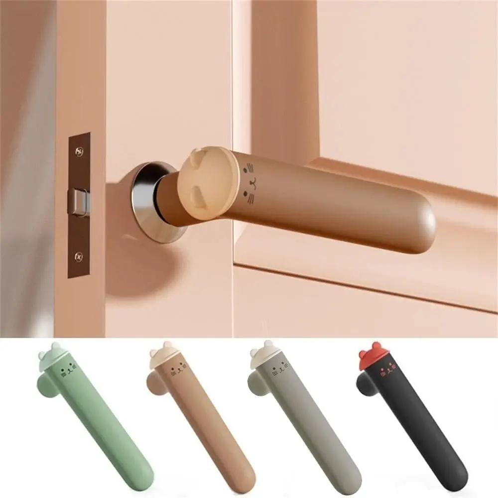 New Silicone Door Knob Cover Cat Shape Anti-collision Door Handle Cover Multifunctional Cold-proof Protective Pad Door Knob