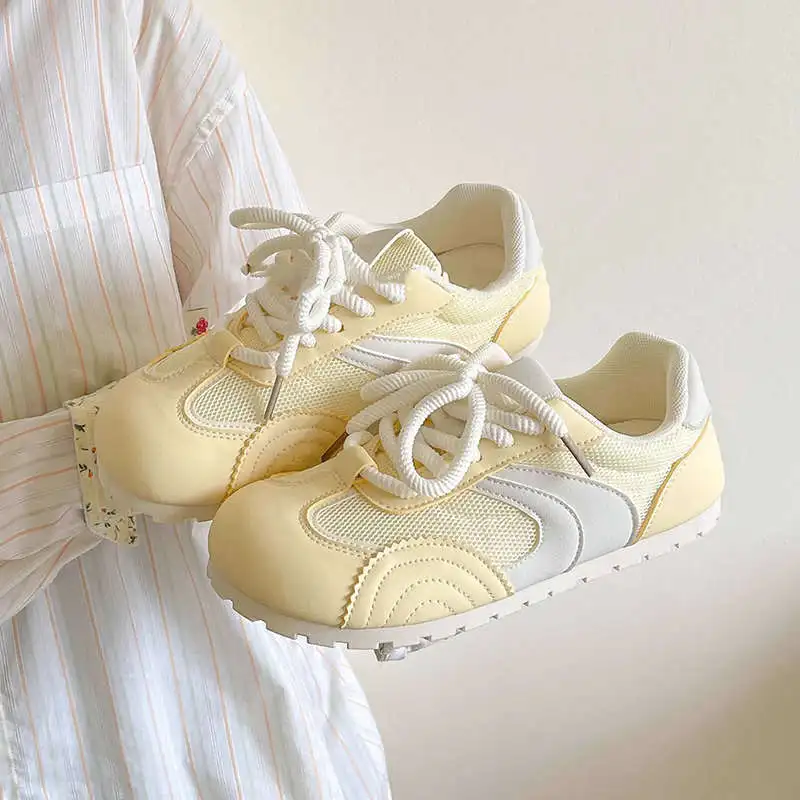 

Breathable Thin Sole Sports Shoes Casual All-Match Spring Autumn New Style Beautiful De Xin Women's Shoes Flat Board Shoes