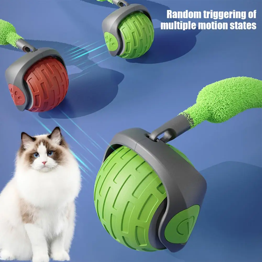 Mode Cat Toy for Hunting Instincts Usb Rechargeable Cat Toy with Two-speed Adjustment Automatic Moving Ball for Indoor for Cats