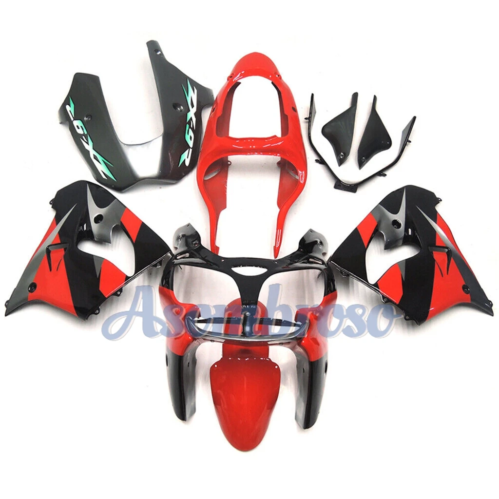 Injection Molding Fairing Kit Bodywork Kit Complete Set for Ninja ZX9R 2000 2001 ZX 9R Red Black Grey body set