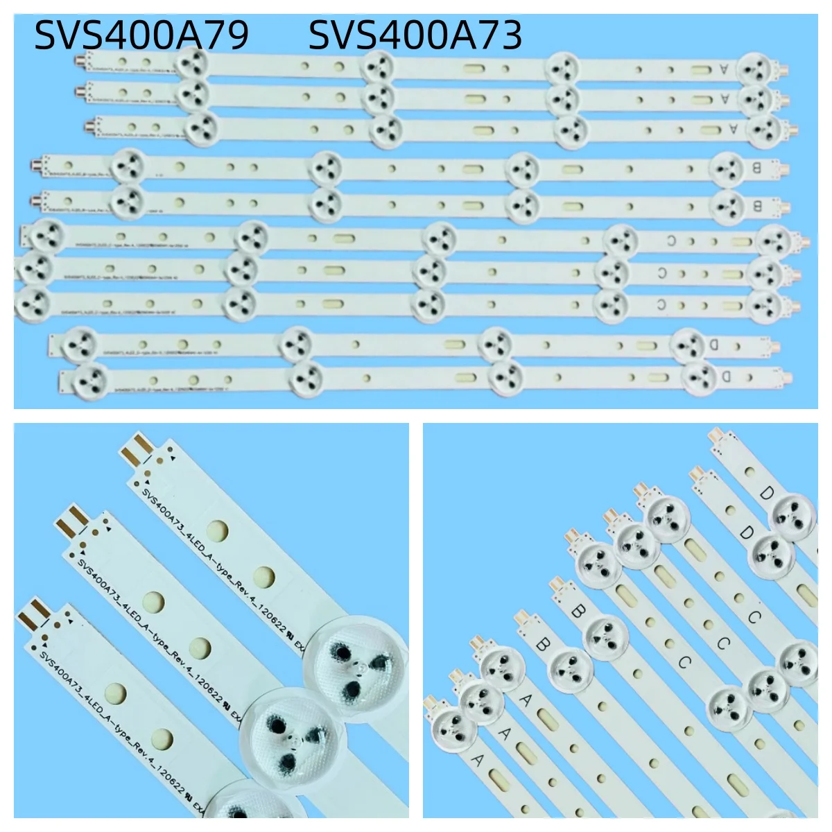 Kit de lampes TV bandes de rétro-éclairage LED pour 40PFL3107K/02 40PFL3107K/12 bandes de barres LED SVS400A79 SVS400A73 LTA400HM23 bandes
