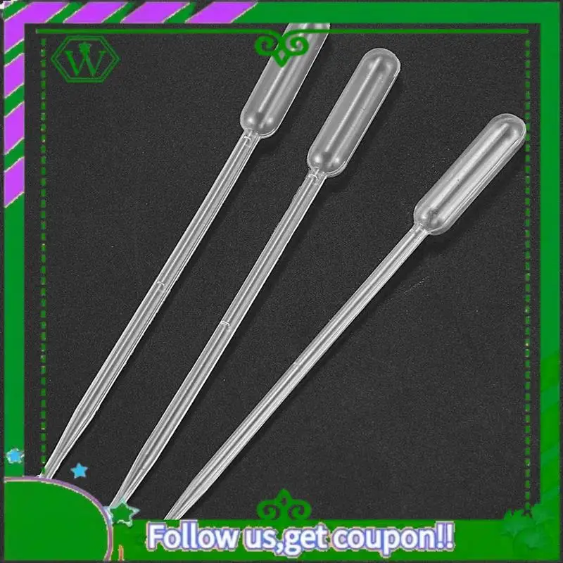 ABIK-500PCS Graduated Pipettes Dropper Polyethylene (0.5Ml)