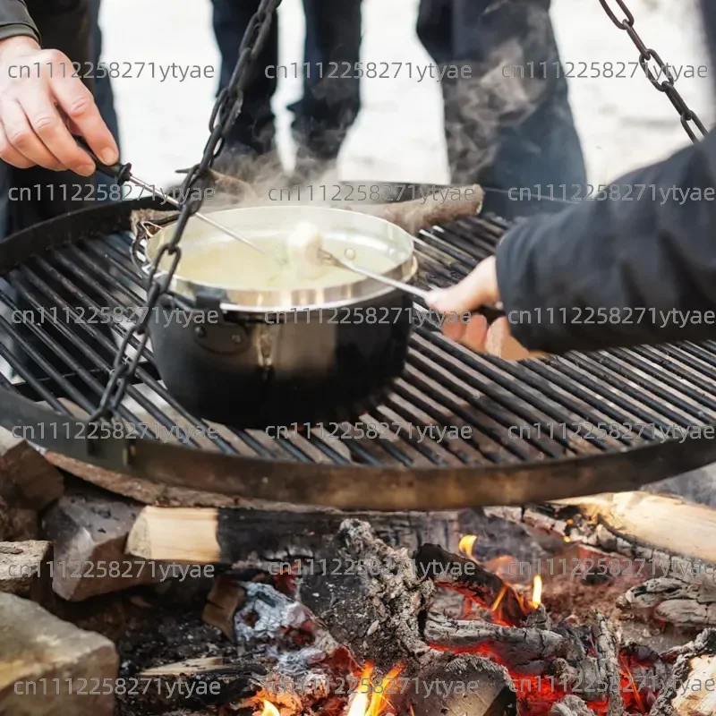 Stainless Steel Triangular Chain Grill Custom 304 Round Flat Steel Grill Grate Outdoor Triangular 304 Barbecue Mesh