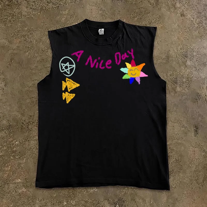 Men's Sleeveless Vest Bottoming Shirt Pure Color No-Buckle Design Summer Fashion Casual round Neck Daily Wear Upward Hero