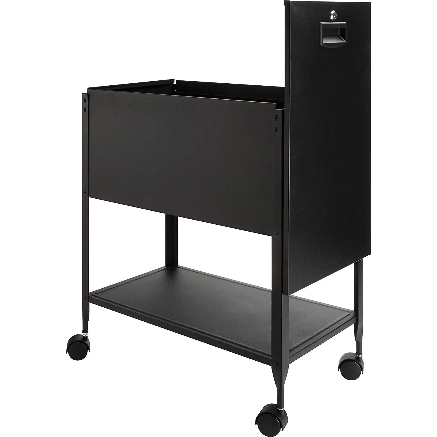 

Black Locking Mobile File Cabinet 2-Drawer Letter Size 13.5x24.75x28.5, Customized