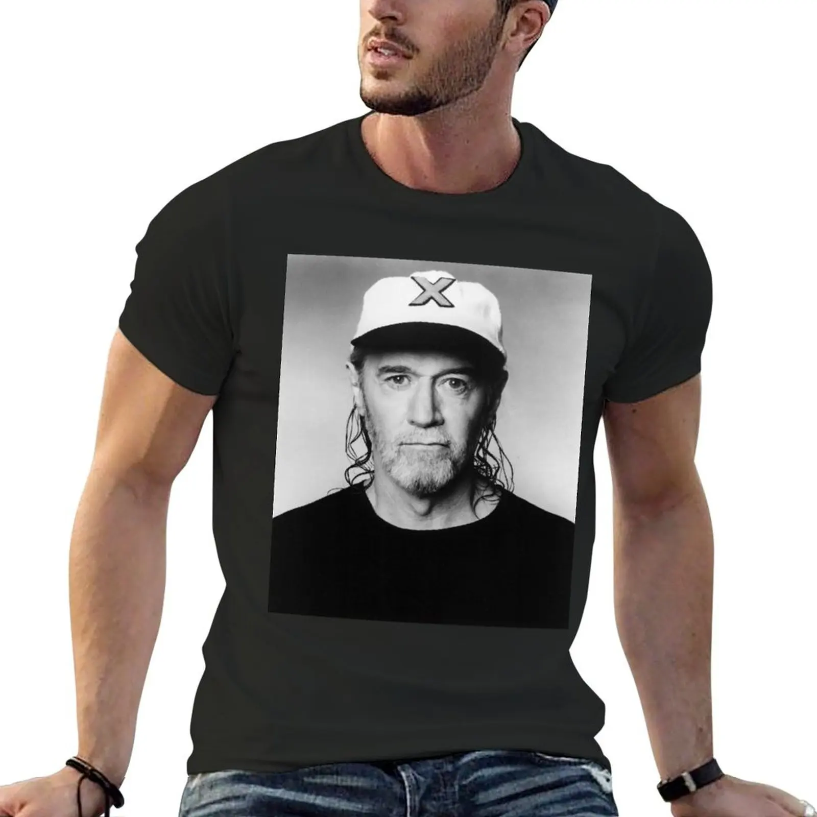 

George Carlin T-Shirt summer top man clothes mens designer t shirt