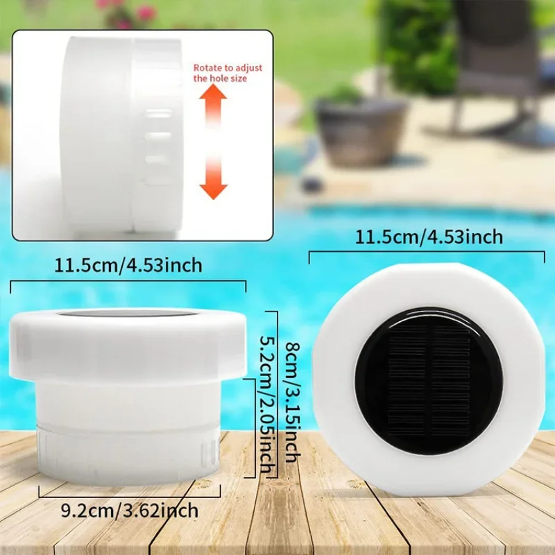 2025 New Symphony Solar Pool Disinfection Box Light, Pool Floating Box LED Glow, Floating Automatic Drug Delivery Device