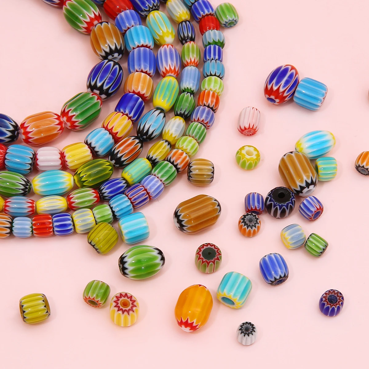 5/10pcs Handmade Lampwork Glass Flower Beads Nepal Beads for Necklace Bracelet Earring DIY Jewelry Craft Making Accessories