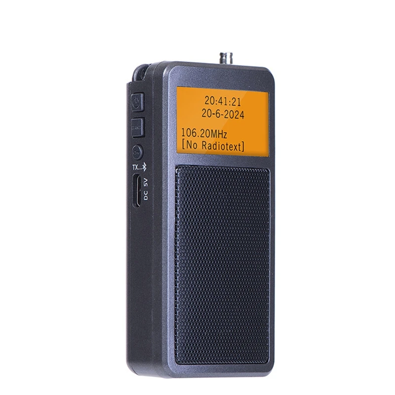 FFYY-Mini Portable Bluetooth Radio FM Stereo Radios Wireless Bluetooth Speaker With Alarm Clock