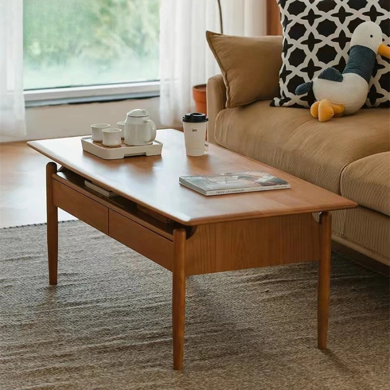 

Cherry wood Wakagu coffee table dining table dual-purpose multi-functional simple Nordic solid wood