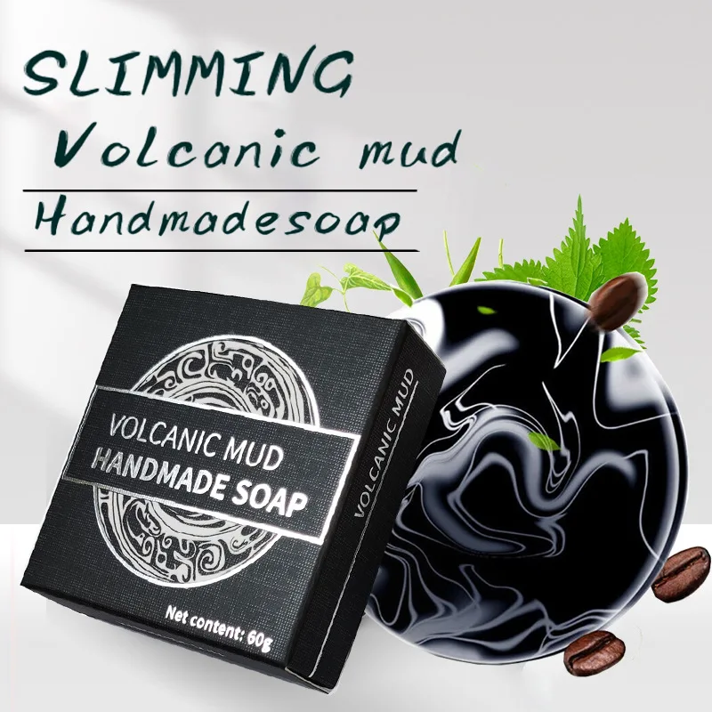 Women\'s Weight Loss Handmade Mineral Mud Volcanic Mud Soap Beautific Anticellulite Firming Soap Savon Sabonete Clareador De Pele