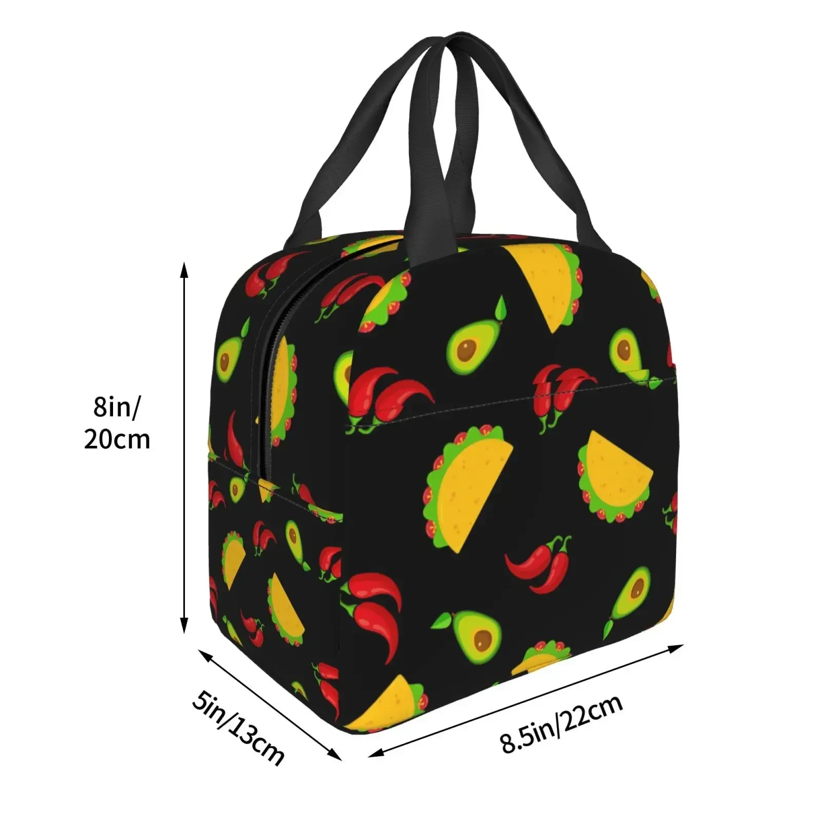 Mexican Delicious Food Lunch Bag Women Portable Cooler Thermal Insulated Lunch Box for Kids School Multifunction Food Bento Box