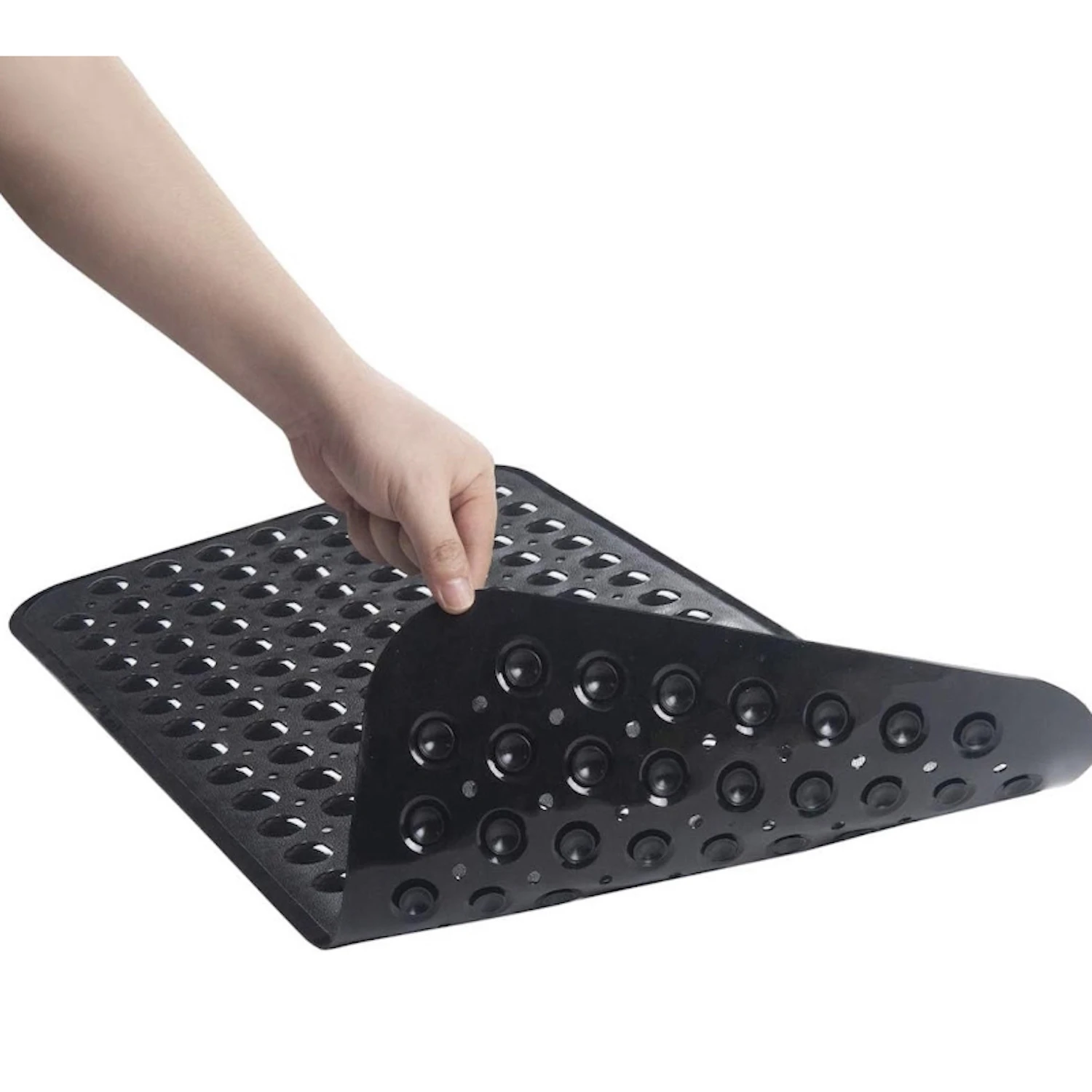 1 Stück rutschfeste PVC-Badematte mit Saugnäpfen und Abflusslöchern 15 x 27,6 Zoll/38 x 70 cm – schnell abtropfende Duschmatte, Badewannenmatte, Badezimmermatte – Detail 4