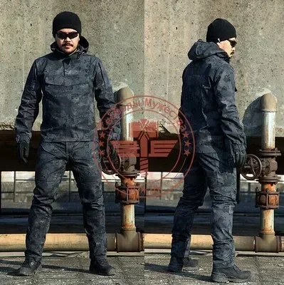 

Tactical Cargo Pants Uniform Outdoors Sports Waterproof Camouflage Tactical Uniform Training Men Clothing Set