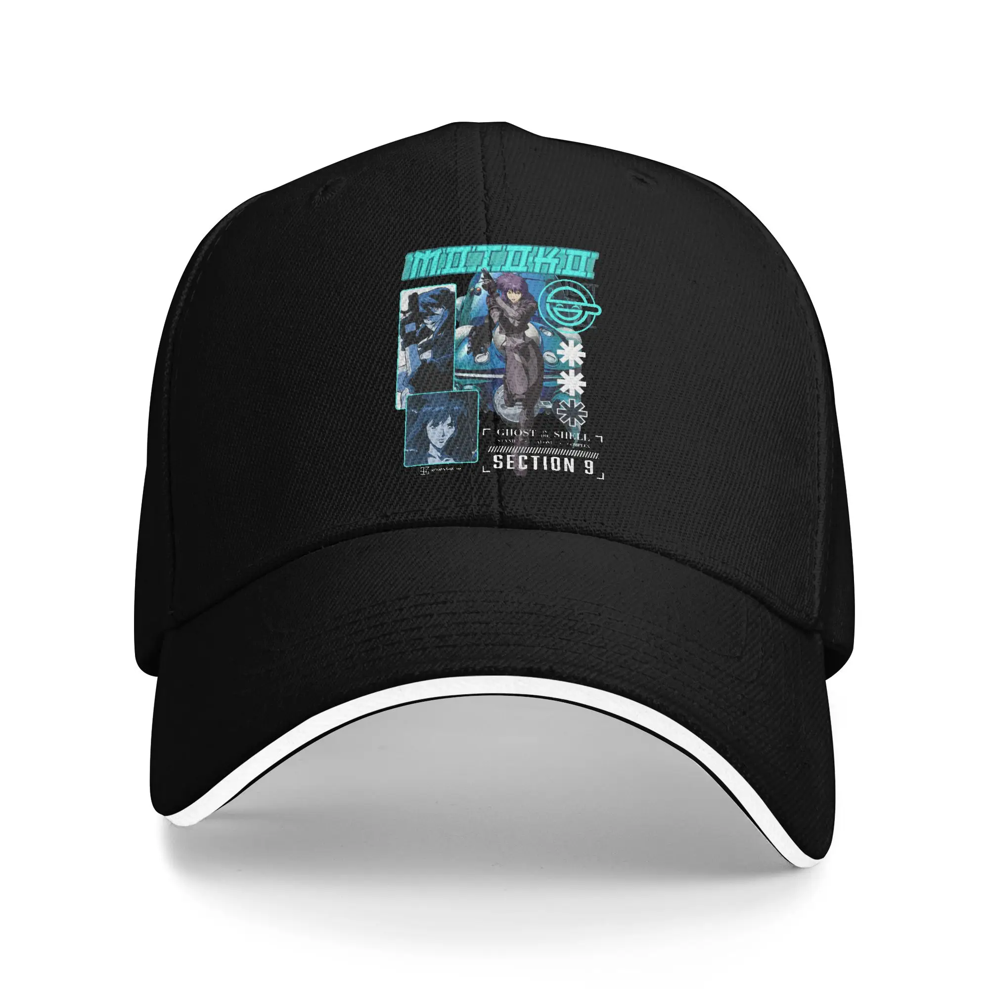 Summer Ghost in The Shell Stand Alone Complex Section 9 Motoko Shot Baseball Cap y2k Cute Trucker Hat Couple Sun Baseball Caps