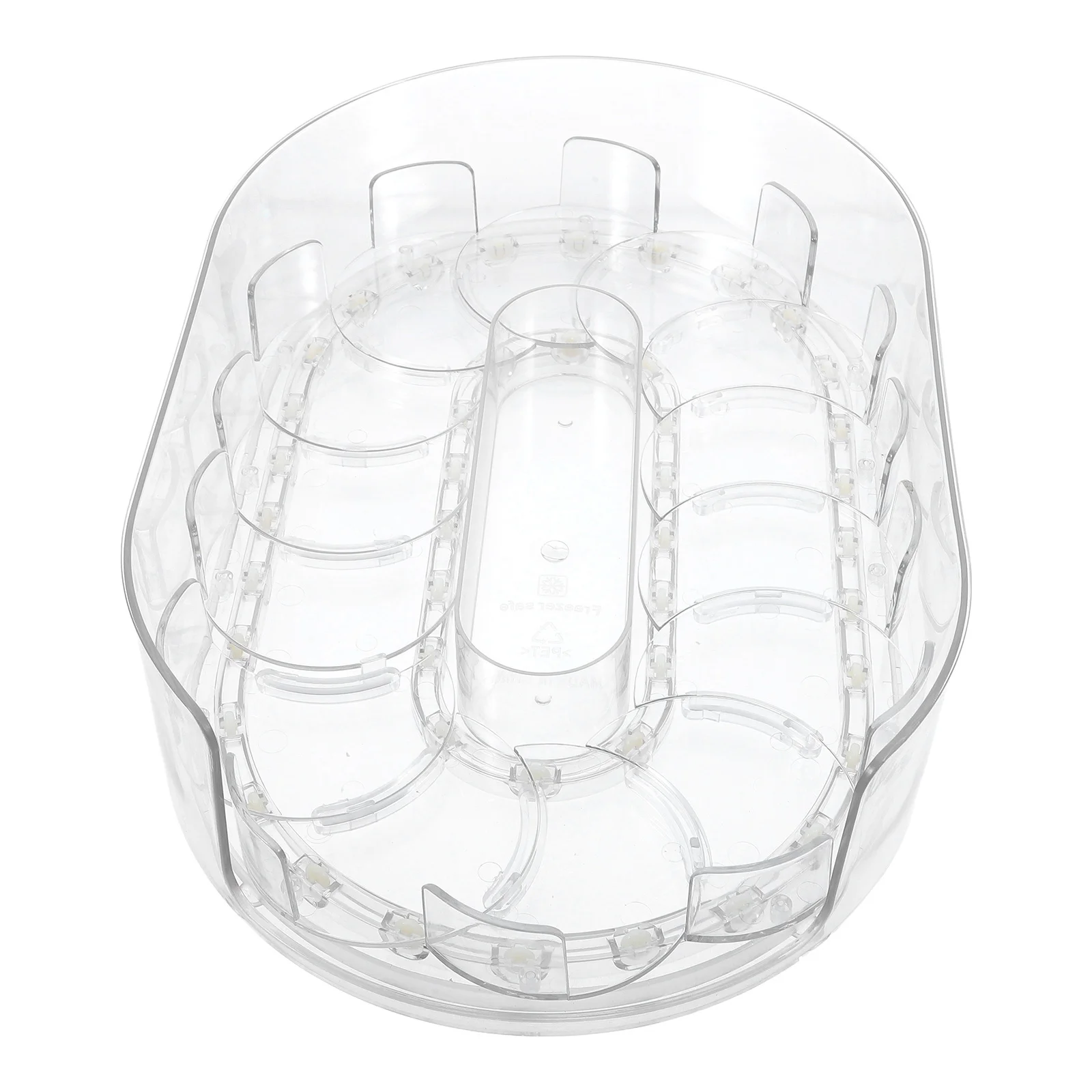 

360 Degree Rotating Fridge Organizer Turntable Clear Condiment Rack for Kitchen Pantry Refrigerator Countertop Storage