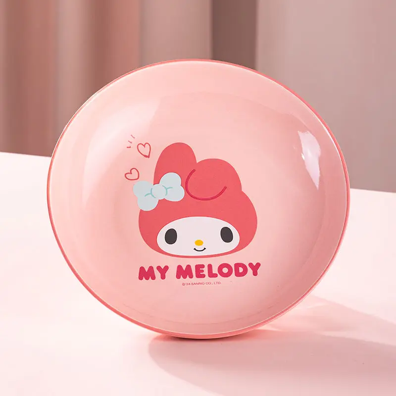 アニメハローキティクロミマイメロディポチャッコプレート家庭用セラミック食器漫画かわいい高価値ラウンドプレート卸売
