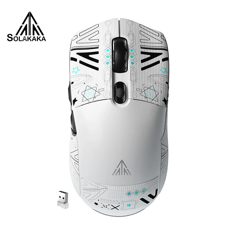 

SOLAKAKA SM800 PAW3395 Sensor Wireless Gaming Mouse Bluetooth/2.4G Wireless Mouse Macro Buttons 26000DPI Esports Grade Mice