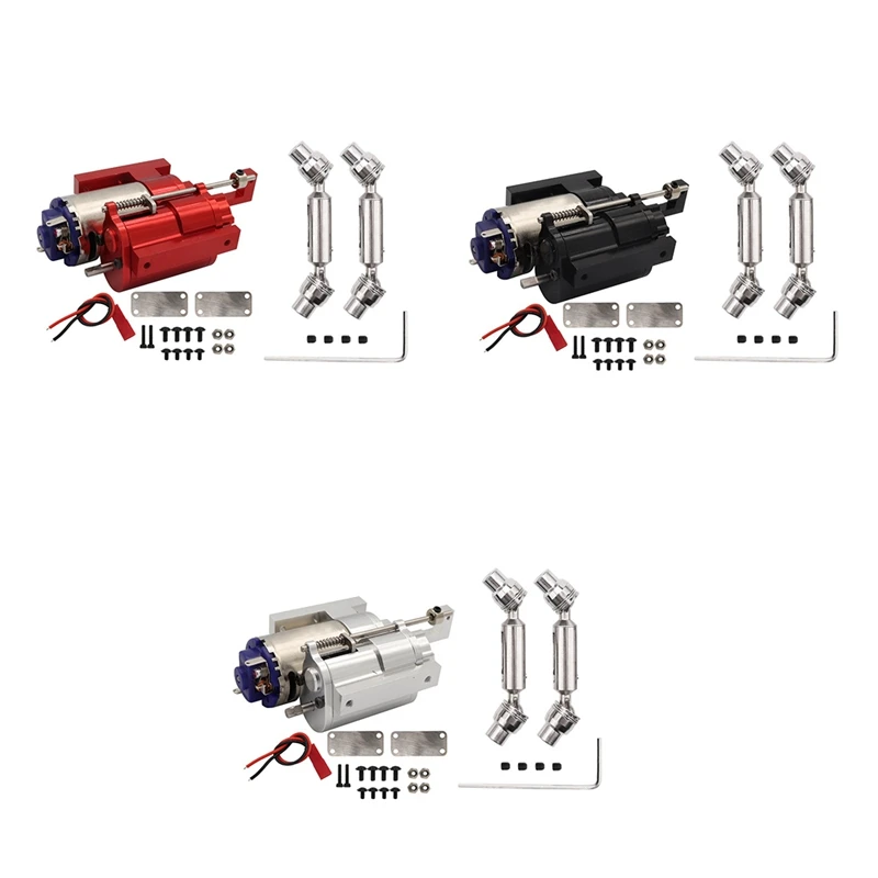 W pełni metalowa 2-biegowa skrzynia biegów z wałem napędowym do WPL B14 B24 C14 C24 MN D90 MN99S RC Car Upgrade Parts