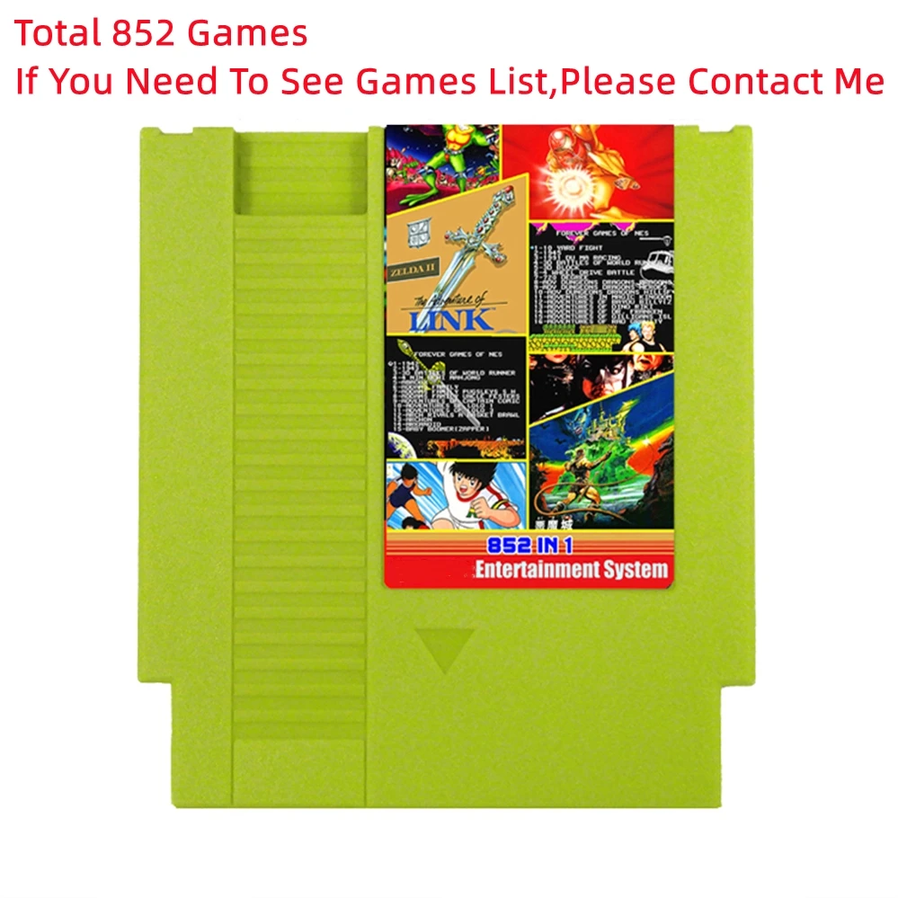 Upgrade Chip Game Cartridge For NES Video Game Console 72 pin 852 in 1 Games Card For PAL/NTSC Support Save