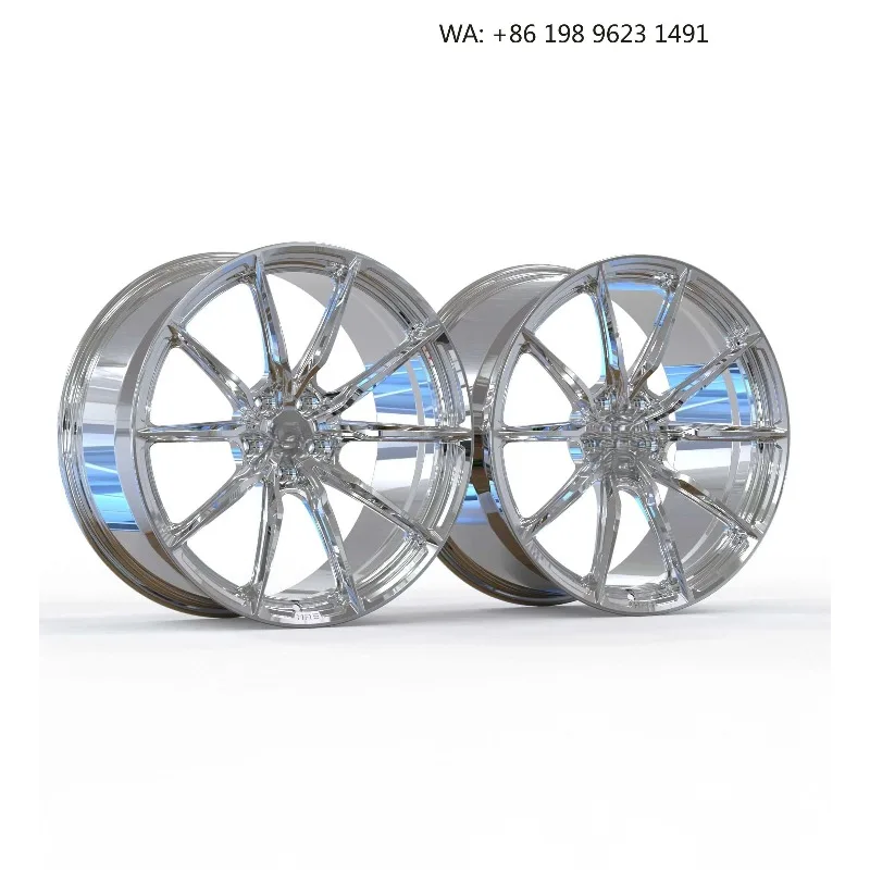 High end customized wheel hub Multiple  Inch deep concave forged alloy rims, 5x3 PCD gold polished finish, single piece sporty