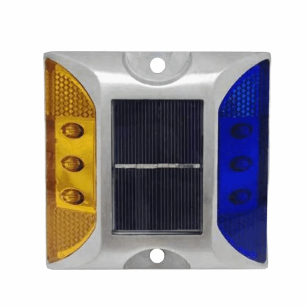 Solar Powered Solar Road Stud Light Portable Durable LED Ground Light Double Side Outdoor Lighting Traffic Marker Light Driveway