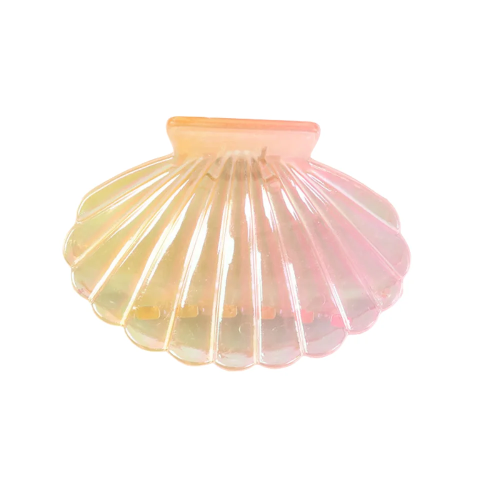

Fashion Vintage Shell Hair Claw Non-slip Elegant Shell Hair Clip Gradient Color Retro Seaside Beach Crab Clip Summer