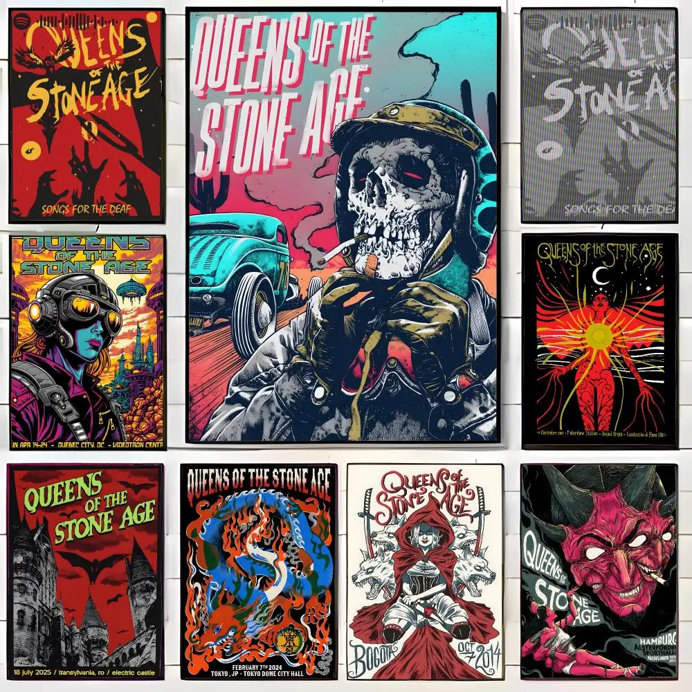 stoner rock q-queens of the Stone Age Poster Wall Art Print Decorative Mural Home Decor Gift Unframed