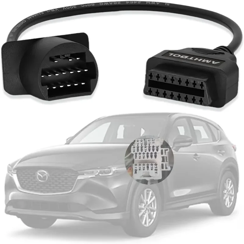 

17P TO 16pin 17pin для Mazda 17Pin Автомобильный диагностический кабель для Mazda 17Pin to 16Pin OBD2 OBD II Кабельный разъем Подключение адаптера