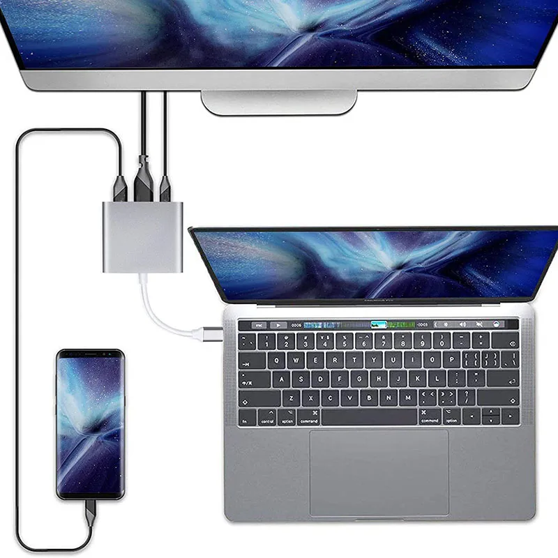 Type-C Adapter Cable Converter For USB-C Digital AV Multiport Adapter MJ1K2AM/A And USB New FW3-ABIU