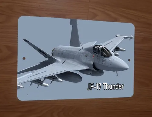JF-17 Thunder Jet Fighter Combat Airplane  Metal Wall Sign