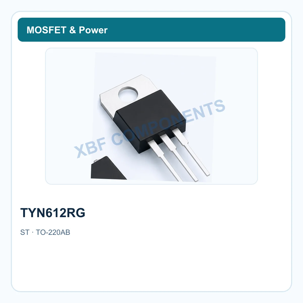 ST TYN612RG Power Semiconductor SCR, 600 V, 12 A TO-220AB
