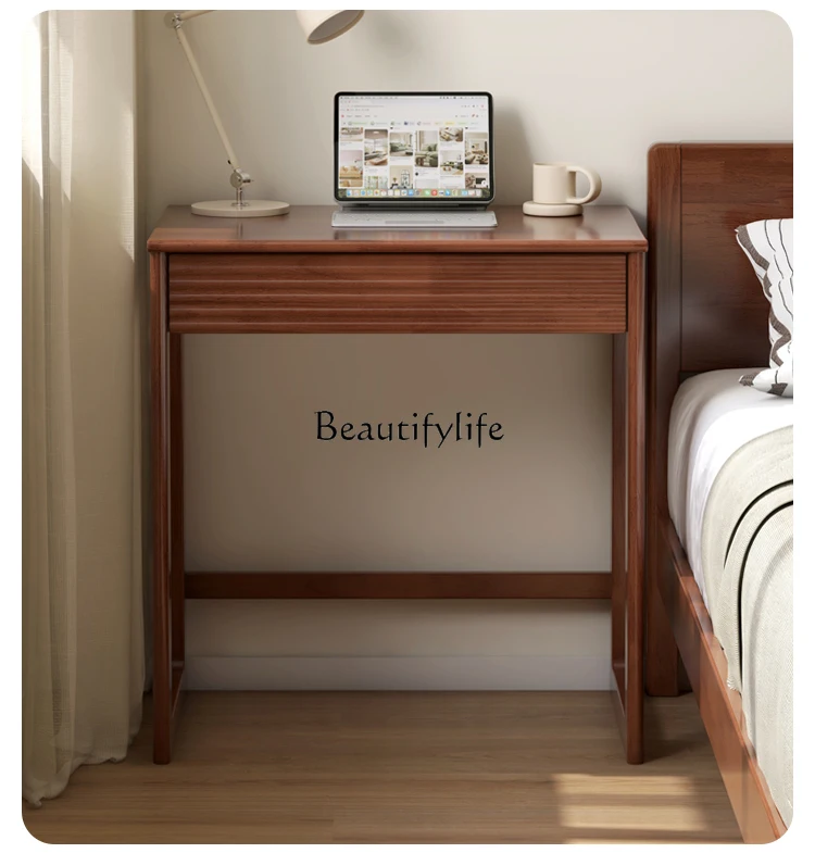 Mesa de maquillaje de dormitorio de madera maciza, escritorio de ordenador de oficina de escritura de tamaño pequeño