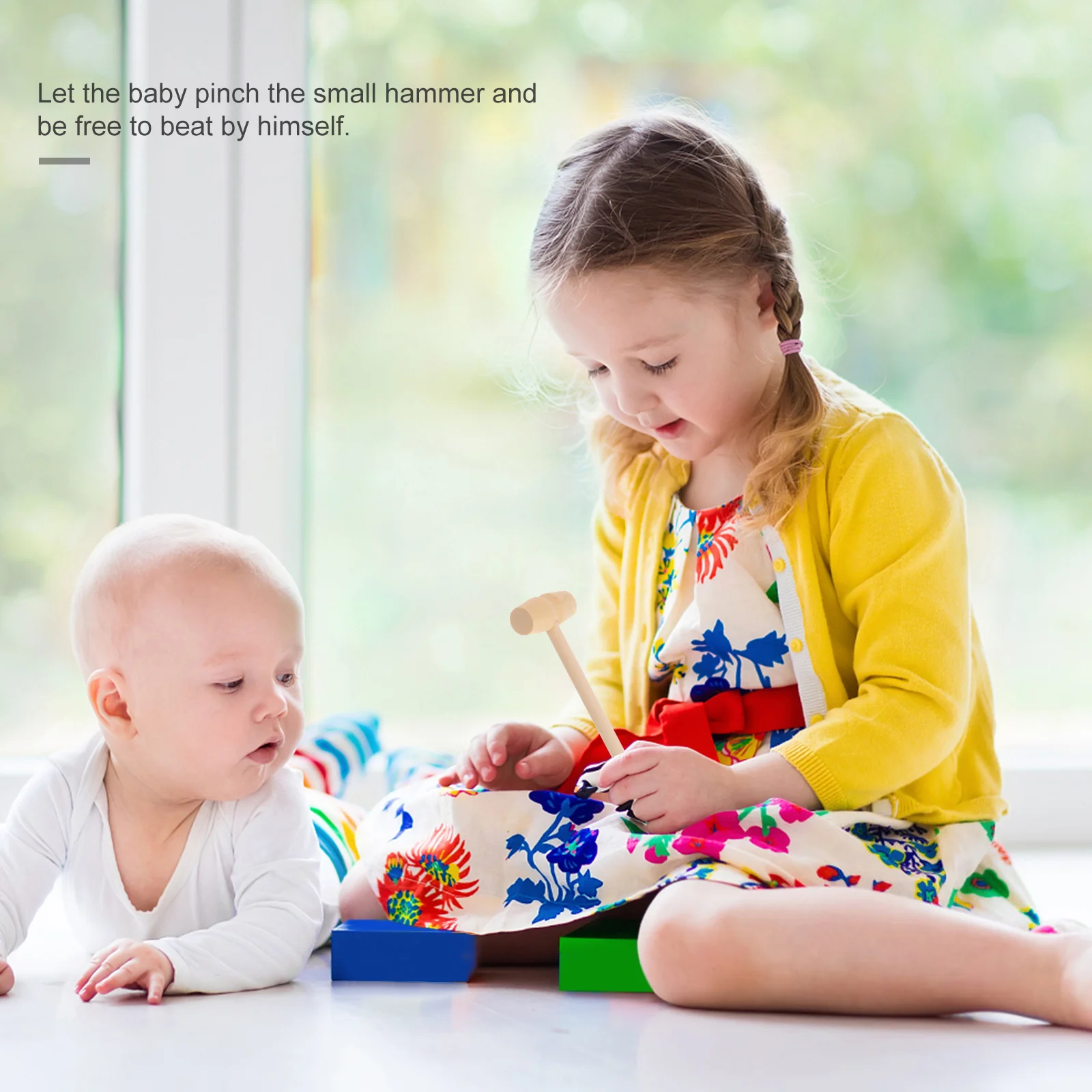 20 stks Mini Onvoltooide Hamer Houten Hamer Voor Kinderen Diy Schilderen Carving Hand Oog Coördinatie Baby Houten Hamer Licht